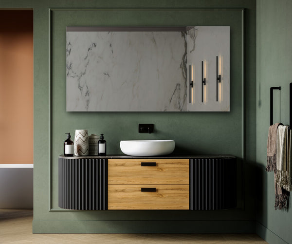 Rectangular wall hanging mirror L197