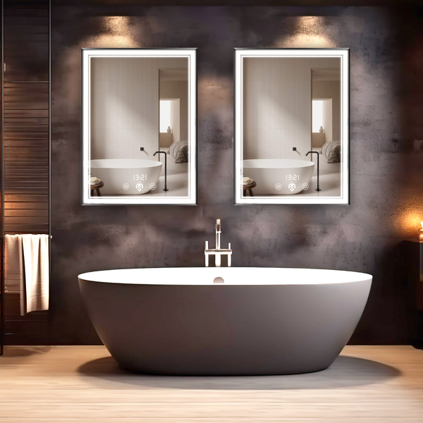 Frontlit LED Square Reflections Mirrors with Aluminium Frame