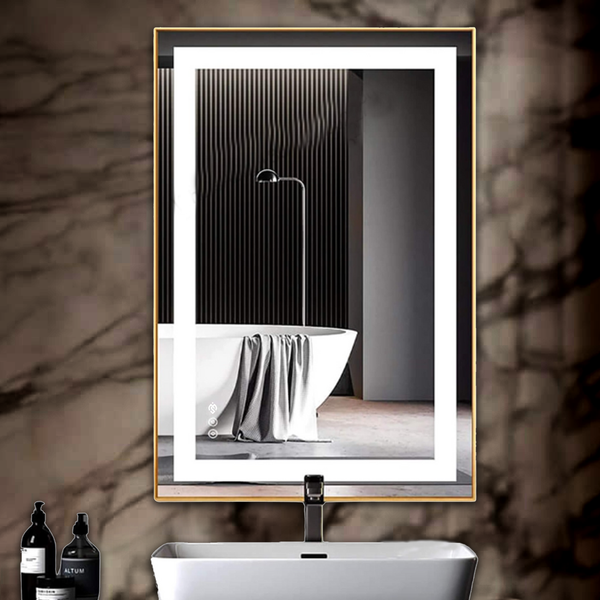 Frontlit LED Square Reflections Mirrors with Aluminium Frame