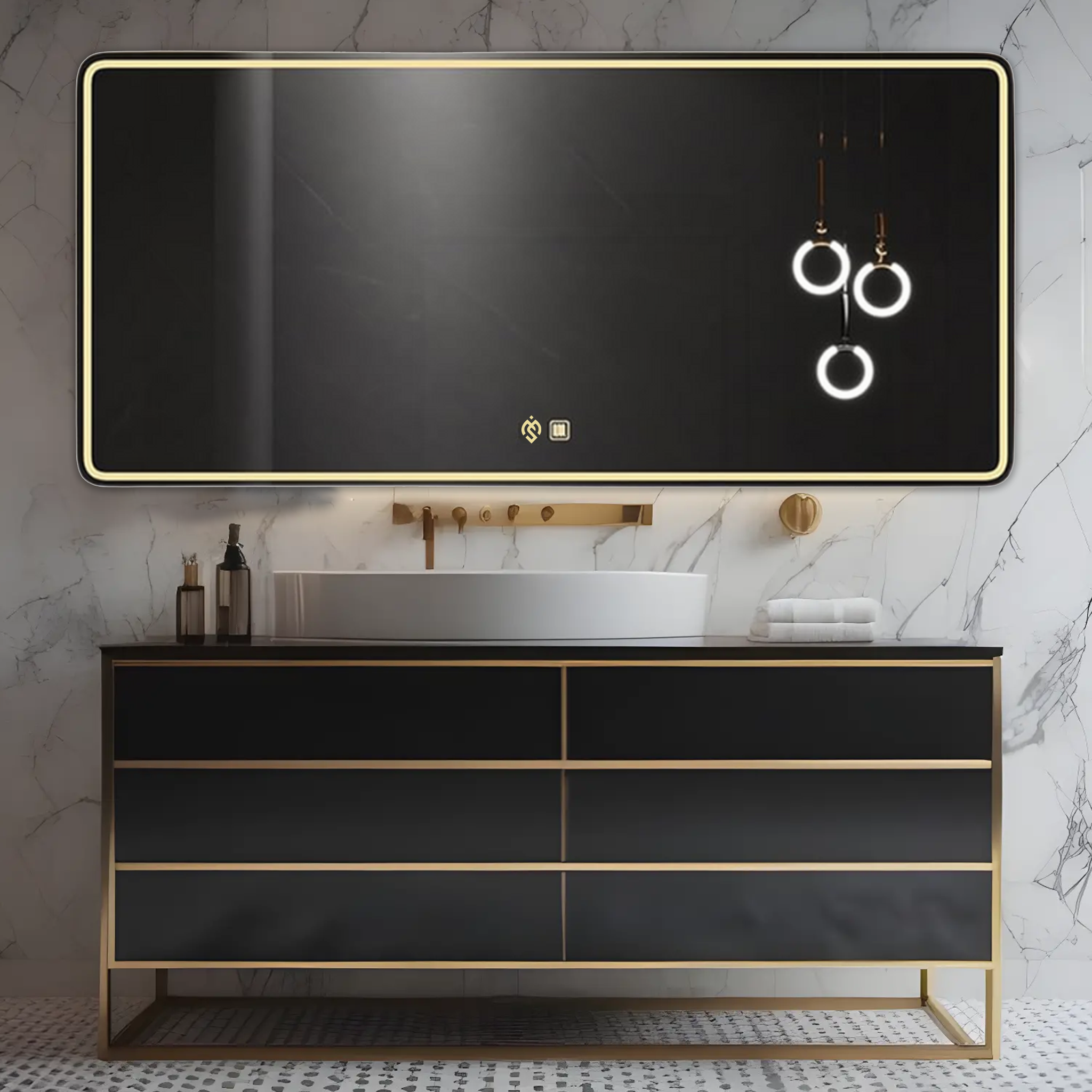 Frontlit LED Serene Corners Mirrors