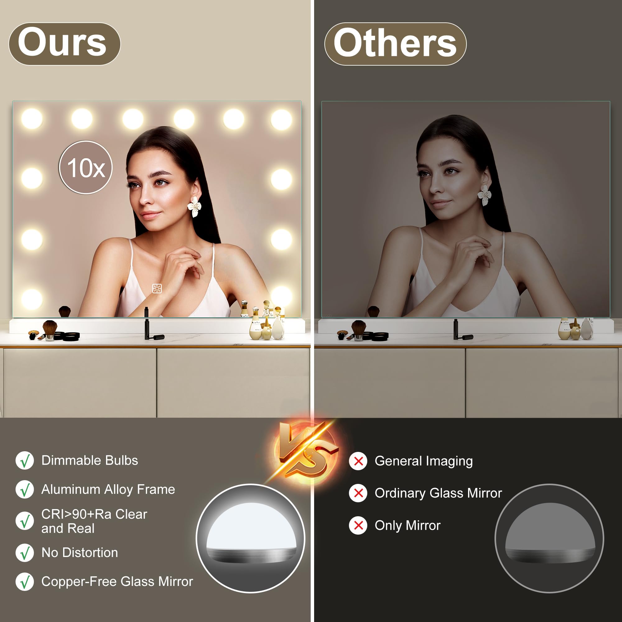 Hollywood LED Mirror